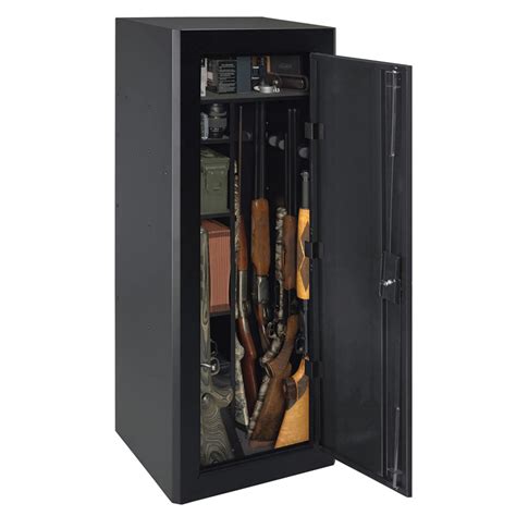 stack-on gcm-1918-dx-ds steel 18 firearm compact security cabinet gun safe|gcm 1918 dx key lock.